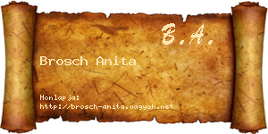 Brosch Anita névjegykártya